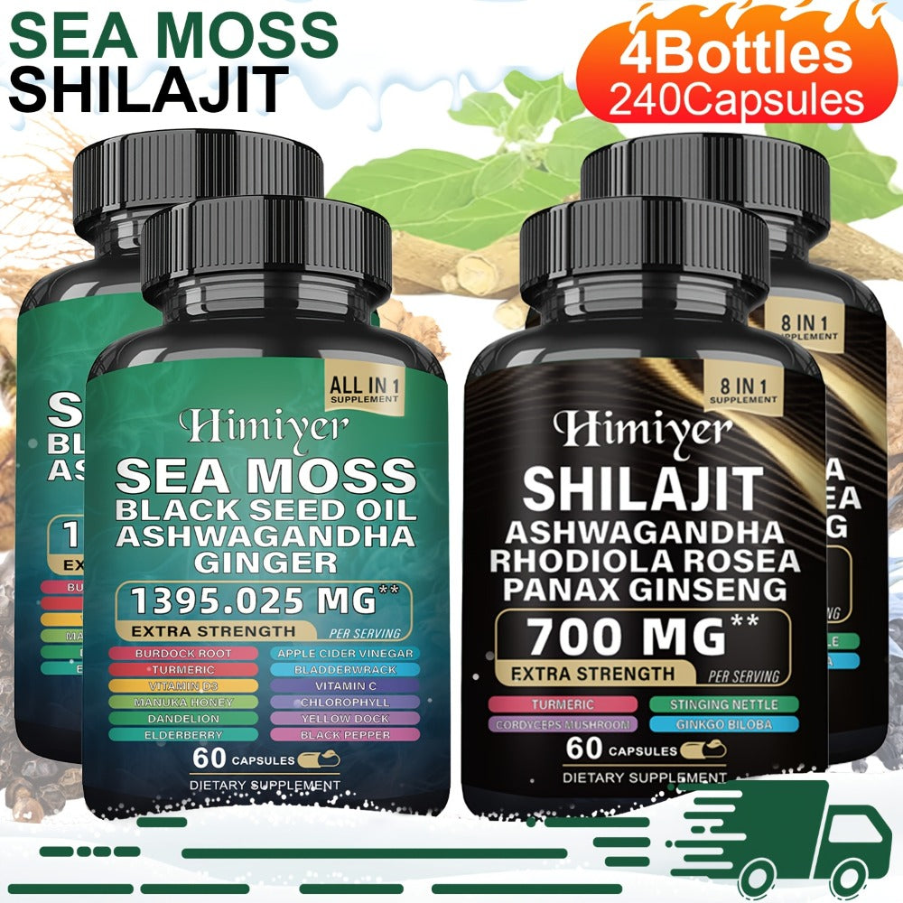 Sea Moss and Shilajit Capsule Supplements in 60-Count Bottles with One- to Six-Bottle Options — image 10