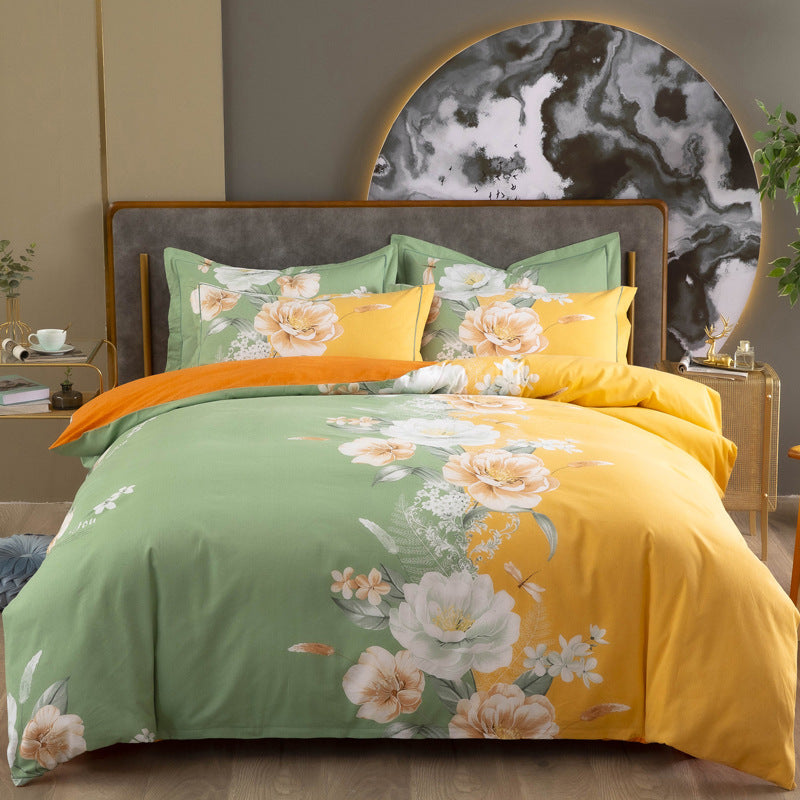 Cotton Winter Linen Quilt Cover Bedding Set