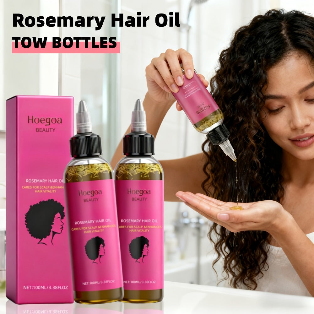 Hair Oil Hoegoa Rosemary Two-Bottle 100ml Gift Set with Pointed Applicators for Hair and Scalp Application — image 11