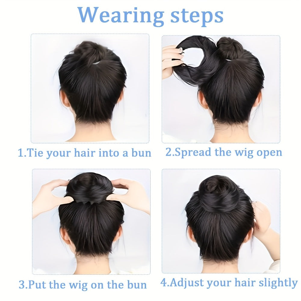 Hair Accessories Four-Inch Curly Bun Hair Piece in Six Synthetic Fiber Colors for Updo Styling — image 12