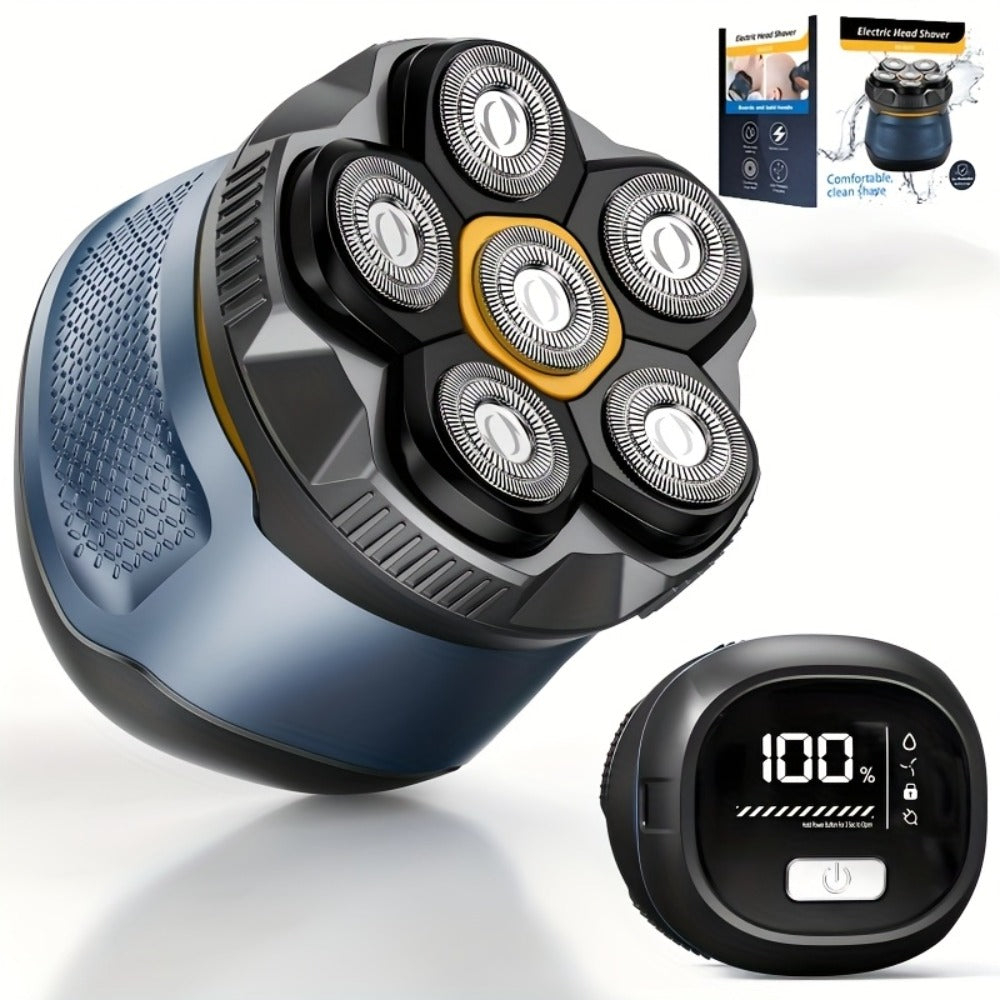 Electric Shaver 6D Dual-Ring Floating Blade with IPX7, Type-C Charging, LED Display and Nose Trimmer — image 1