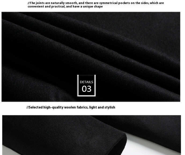 Men's Woolen Coat Business Casual Long