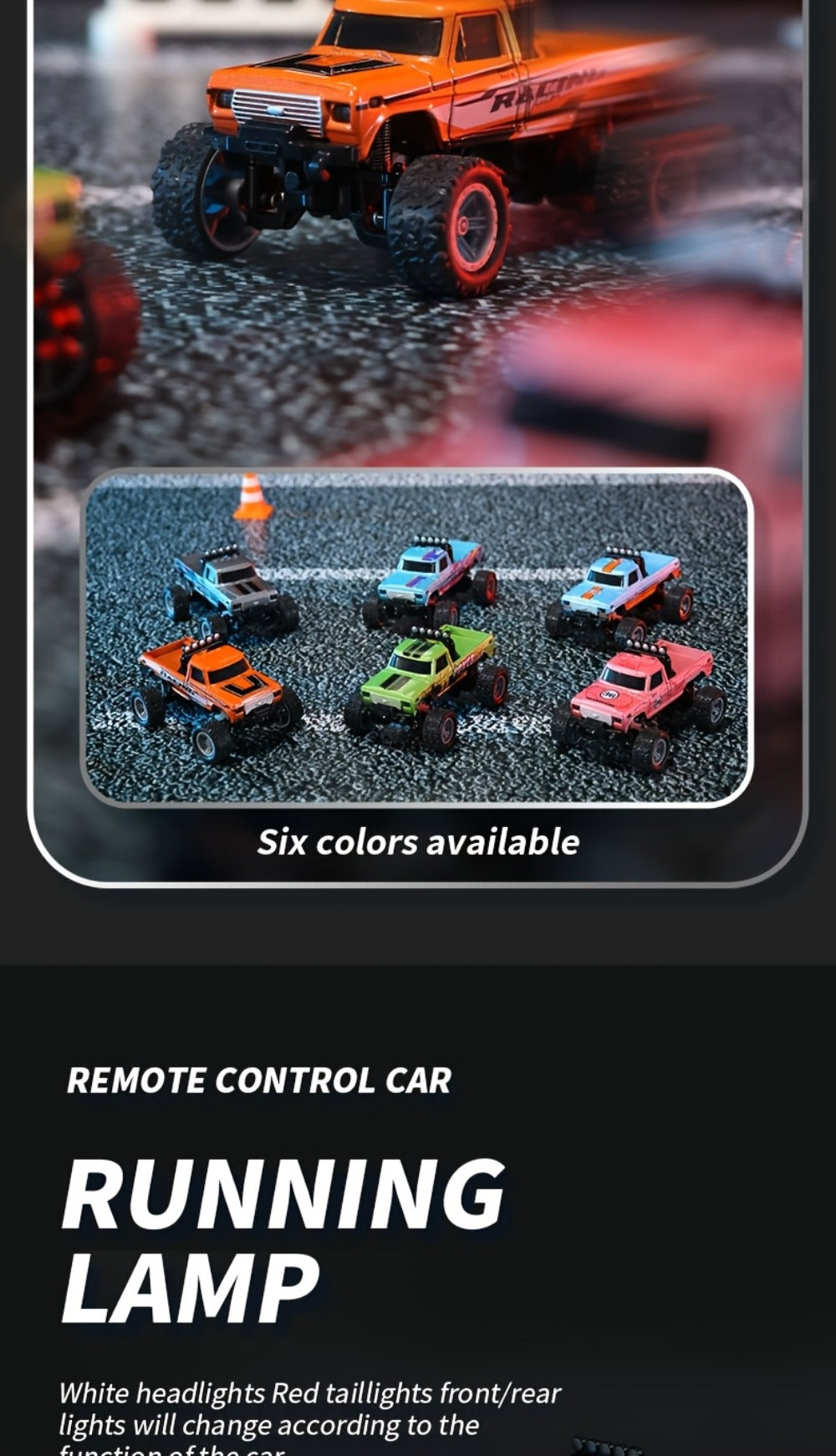 1:64 Scale Mini RC Car Alloy Off-Road Truck with Shock Absorbers – Pocket-Sized Remote Control Car for Boys Ages 6 7 8 9 10 —