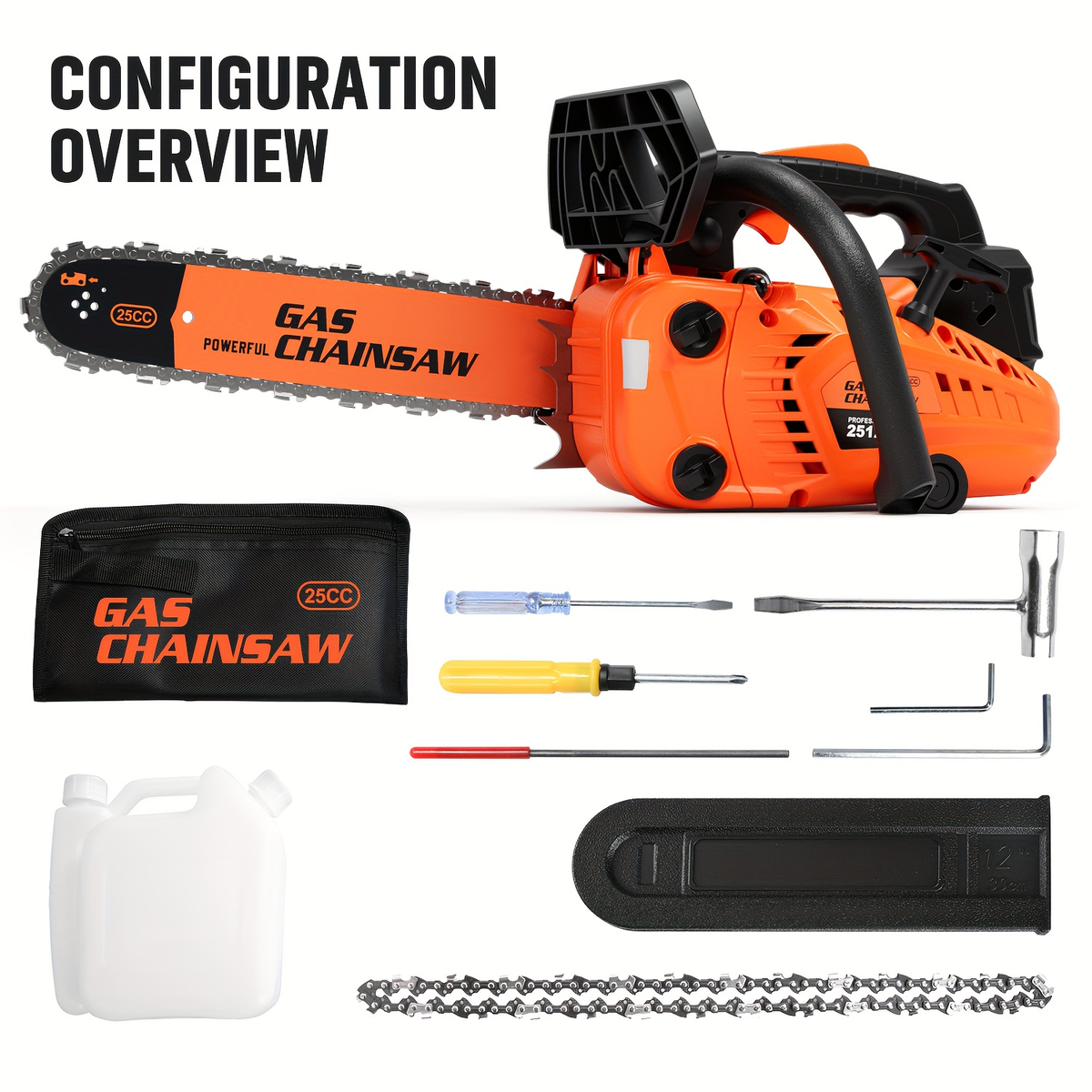Mixed Gas Chainsaw Options with 12-Inch Compact Color Models and 20-Inch BlackRed Configuration — image 22