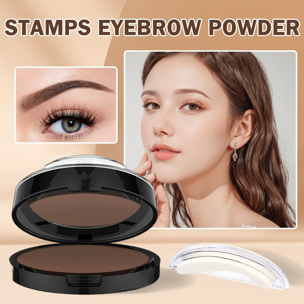 Waterproof Eyebrow Stamp Powder Kit Natural Arched Brow Shaping Long-Lasting Makeup for Women – Beginner Friendly Works on Dr