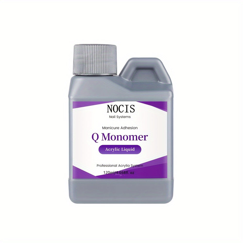 Unscented Acrylic Liquid Monomer 120ml Portable Bottle for Home and Salon Manicures, with the Listed Configuration — image 1
