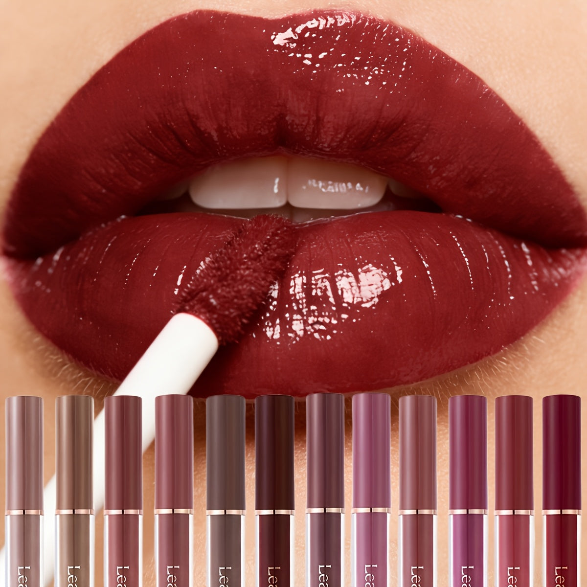 Lip Gloss Set by Leaf Poem with 12 Mixed Lip Colors, Slim Tube Applicators and Presentation Box — image 23