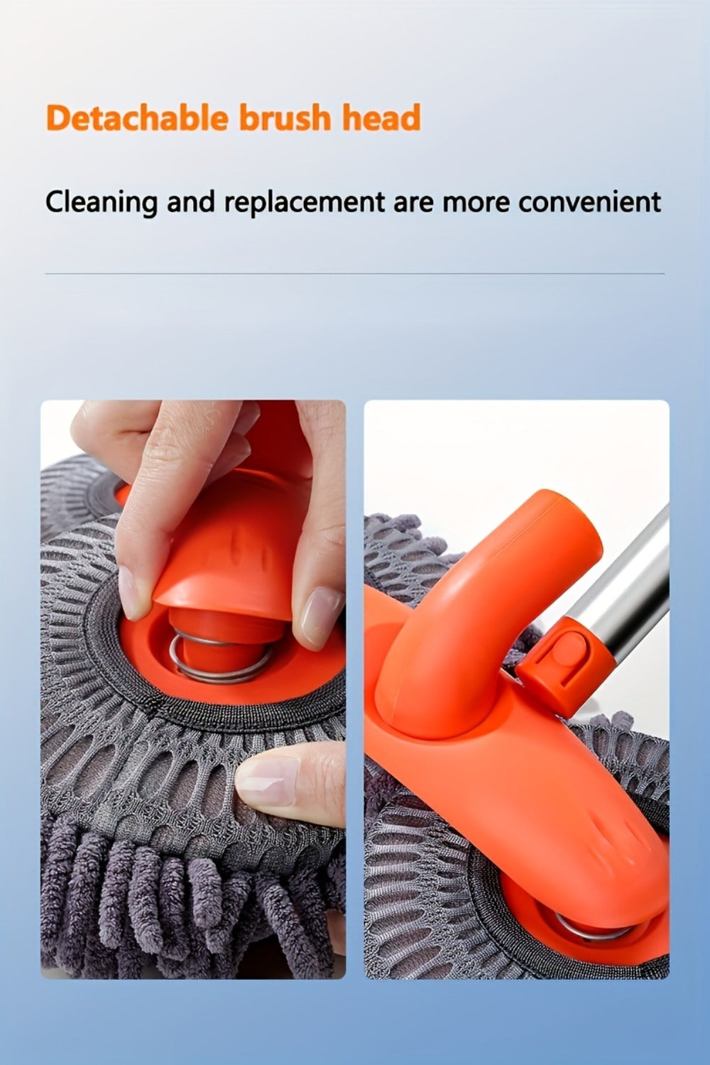 Car Wash Mop with Three-Stage Extension Handle, Rotating Microfiber Head and Replacement Head Option — image 17