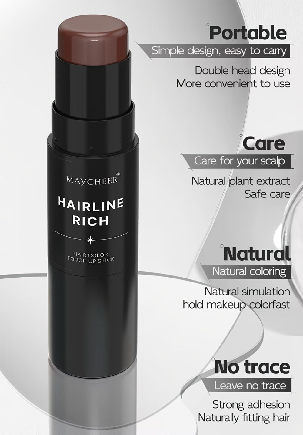 Root Touch-Up Hair Color Pen with Brush Applicator, Instant Gray & White Hair Coverage, Plant Squalane Nourishing Formula — i