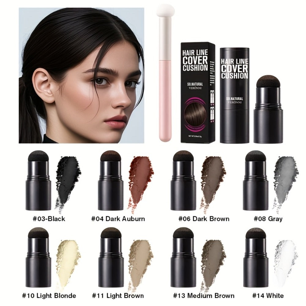 Root Touch Up Powder Stick with Brush – Instant Hair Root Concealer & Eyebrow Filler | Concentrated Paste Formula for Targete
