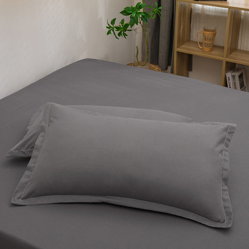 Pure Color Washed Cotton Pillowcase Single Pillowcase