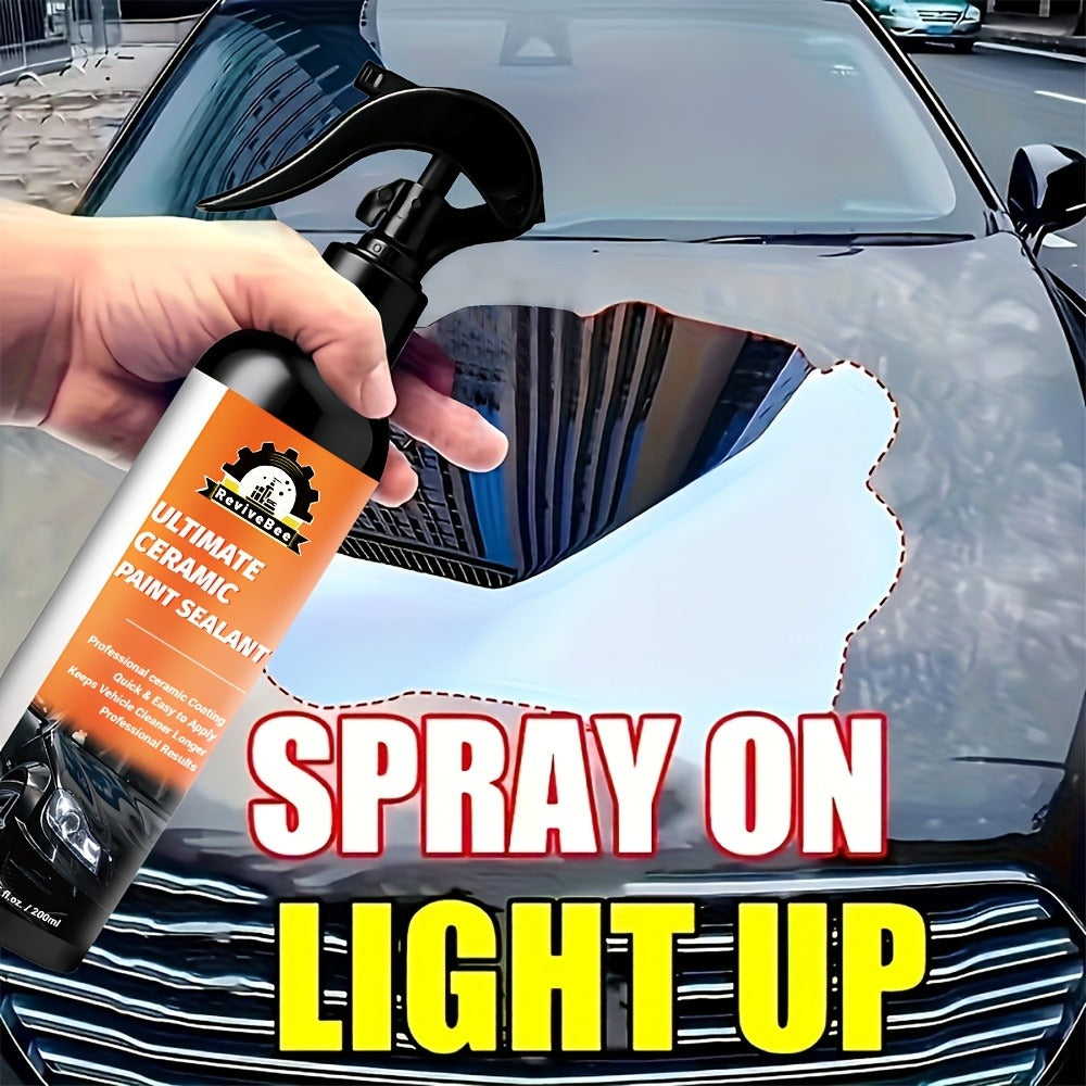 Nano Ceramic Paint Sealant 200ml – Car Ceramic Coating, Paint Restorer & Polish for Long-Lasting Gloss and Paint Protection —