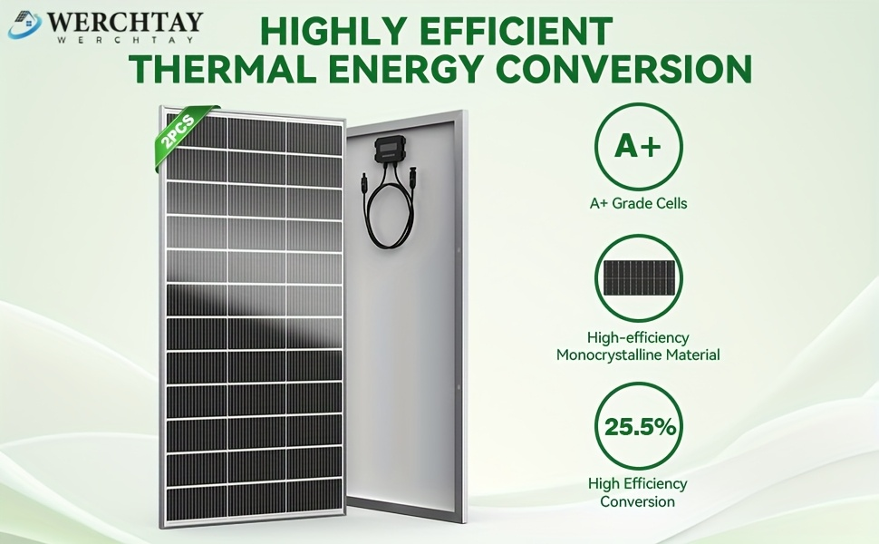 Two-Piece 400W Total Solar Panel Kit with 200W Modules, 148 x 67 cm Frames and PV Cables Pictured — image 9