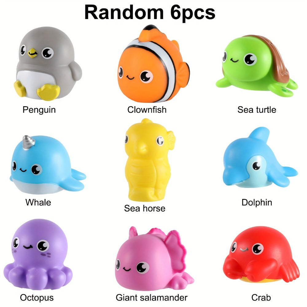 Light-Up Ocean Animal Bath Toy Sets with Random 6, 8 or 10-Piece Checkout Assortments Pictured — image 3