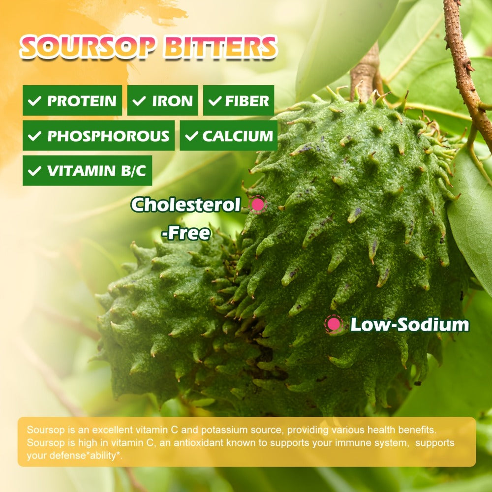 [8-IN-1 Soursop Drops] 1/3 Bottles 8-IN-1 Soursop Liquid Drops, Graviola Leaf & Fruit Complex Supplement With Sea Moss — imag