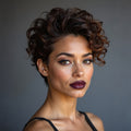 Synthetic Wig 6-Inch Short Straight Style with Rose Net Cap in Six Brown-Black Color Codes — image 1