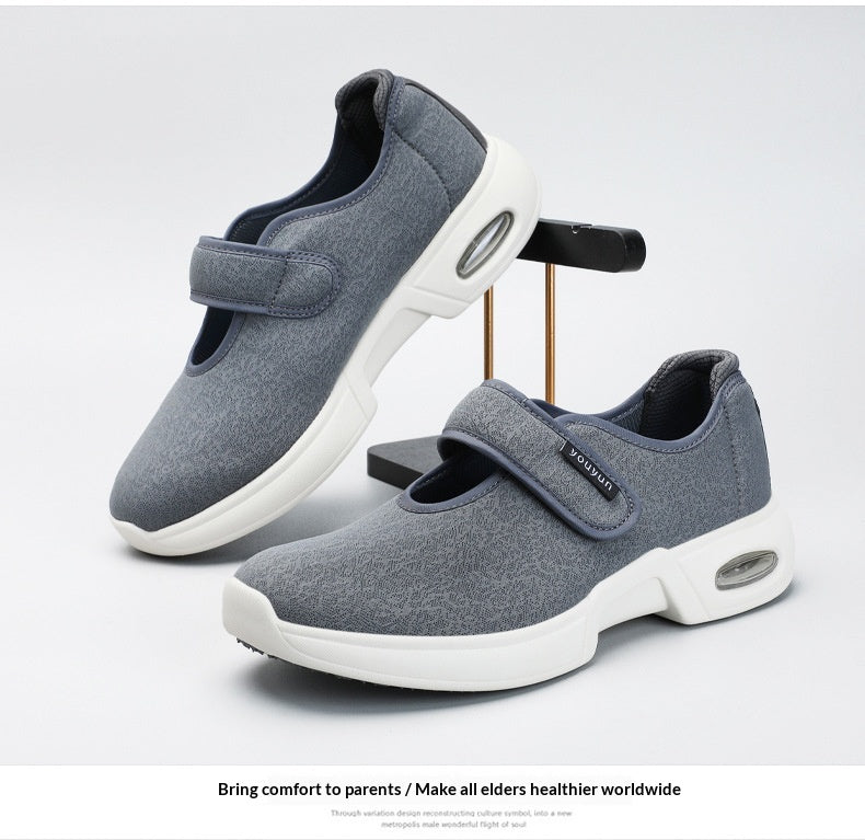 Walking Large-size Dad Widened Mom Mid- To Late-life Single-layer Shoes