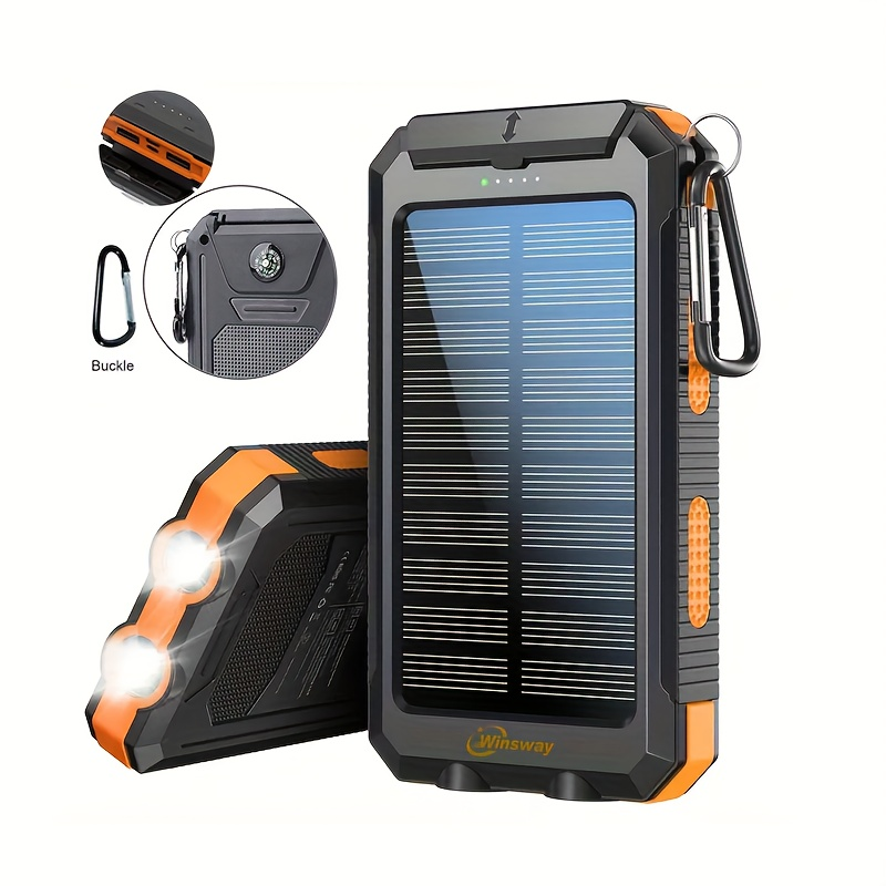 Winsway 10000mAh Portable Solar Panel Charger with 4 Dual USB Ports And Type-C/Micro USB Input Ports — image 5