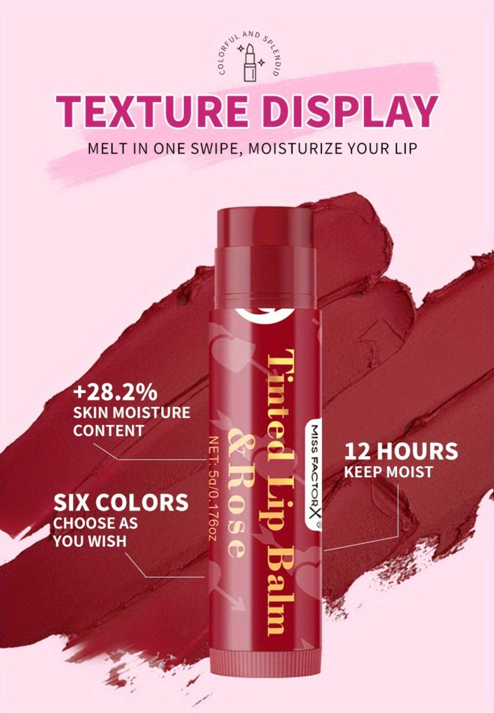 MISS FACTOR 30-Piece Tinted Lip Balm Set with Capped Tubes Organized into Six Color Groups — image 16