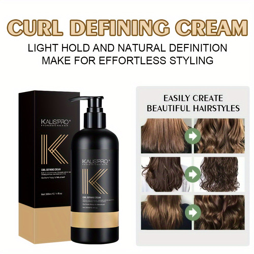 Curl Defining Cream and Detangling Brush Set by KALISPRO with One or Two 300ml Pump Bottles — image 10