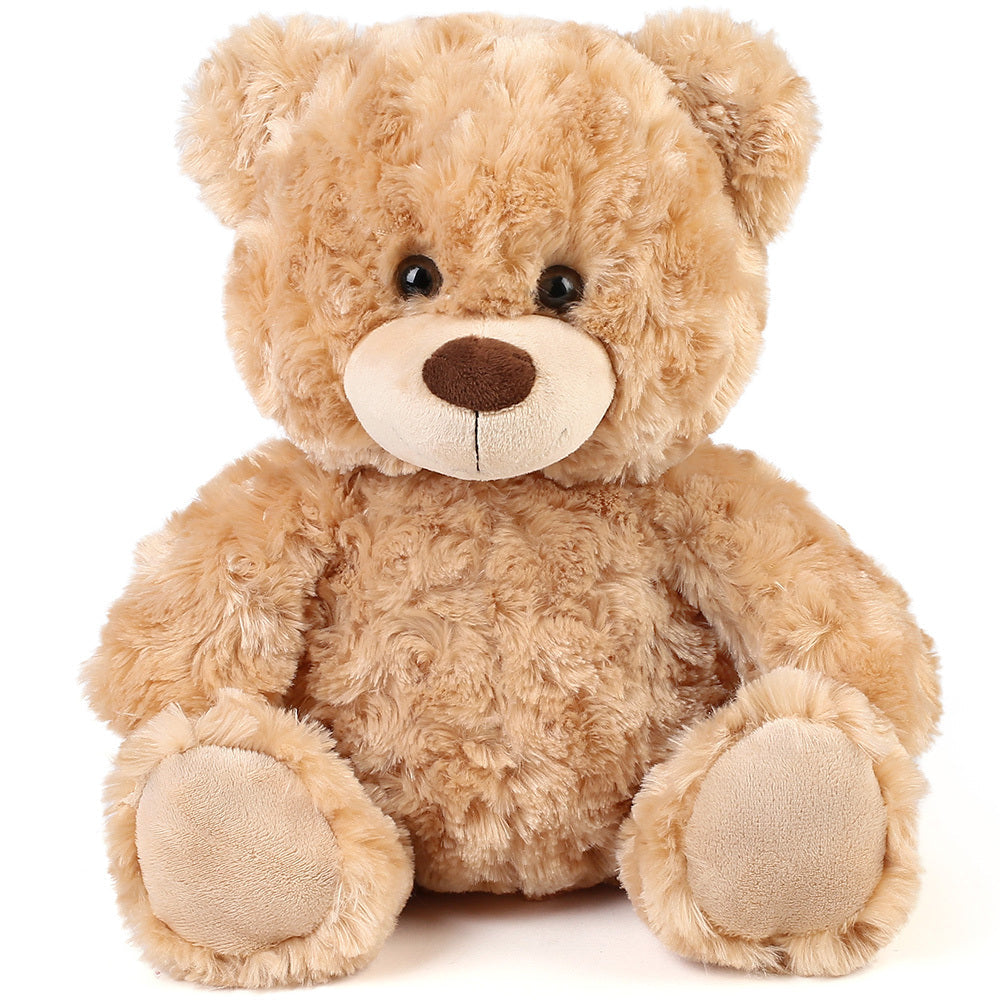 Plush Toy Shaggy Brown Teddy Bear 15-Inch with Sitting 12-Inch Format and Classic Bow for Display — image 8