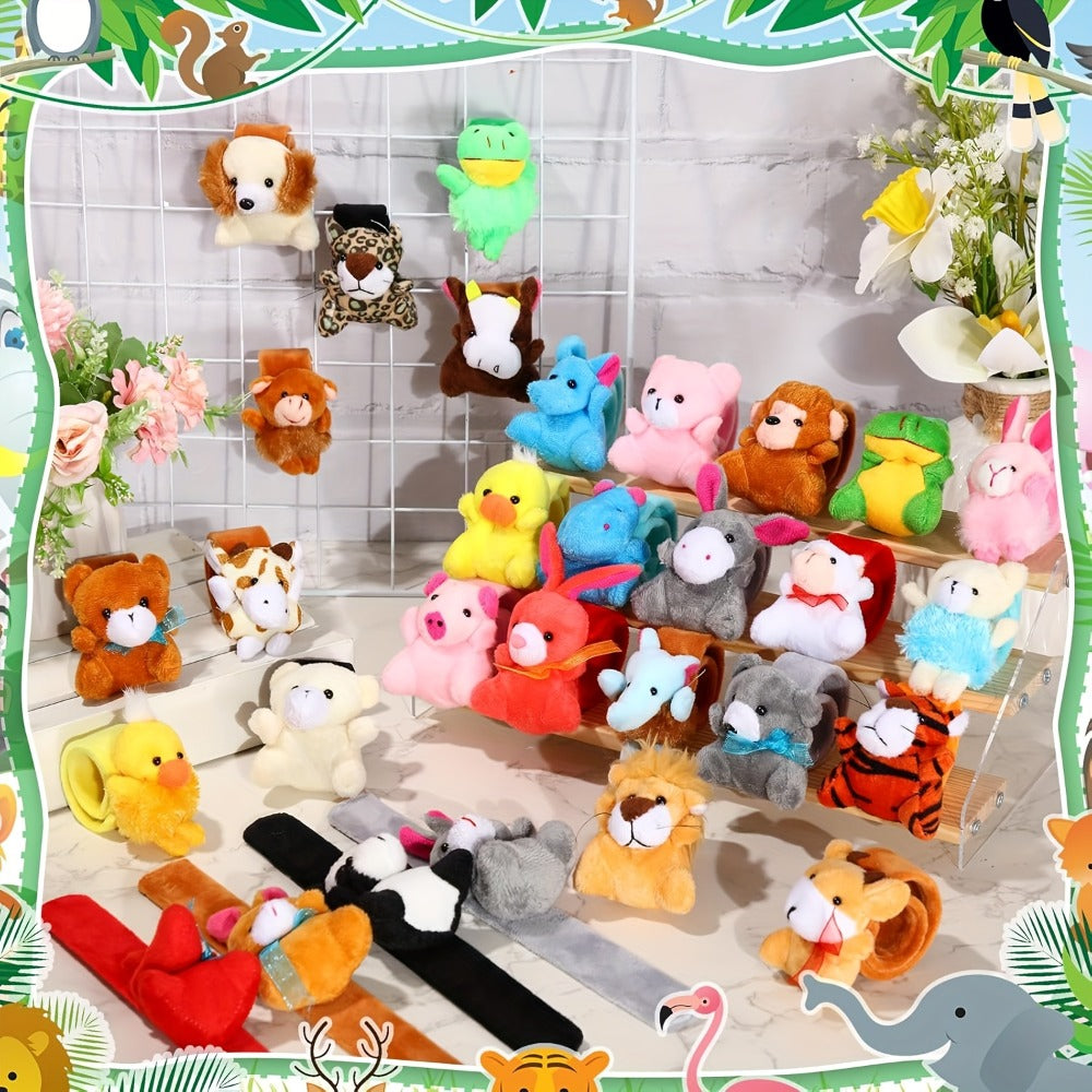 Plush Animal Slap Bracelet Assortments in 6-, 10-, 15- or 30-Piece Checkout Packs for Party Favors — image 10