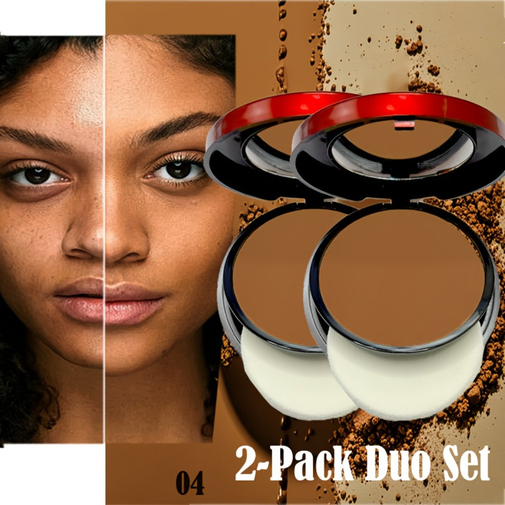 Pressed Powder Foundation Contour Matte Ful1l Coverage Oil Control Waterproof, 6 Shades Light to Dark — image 7