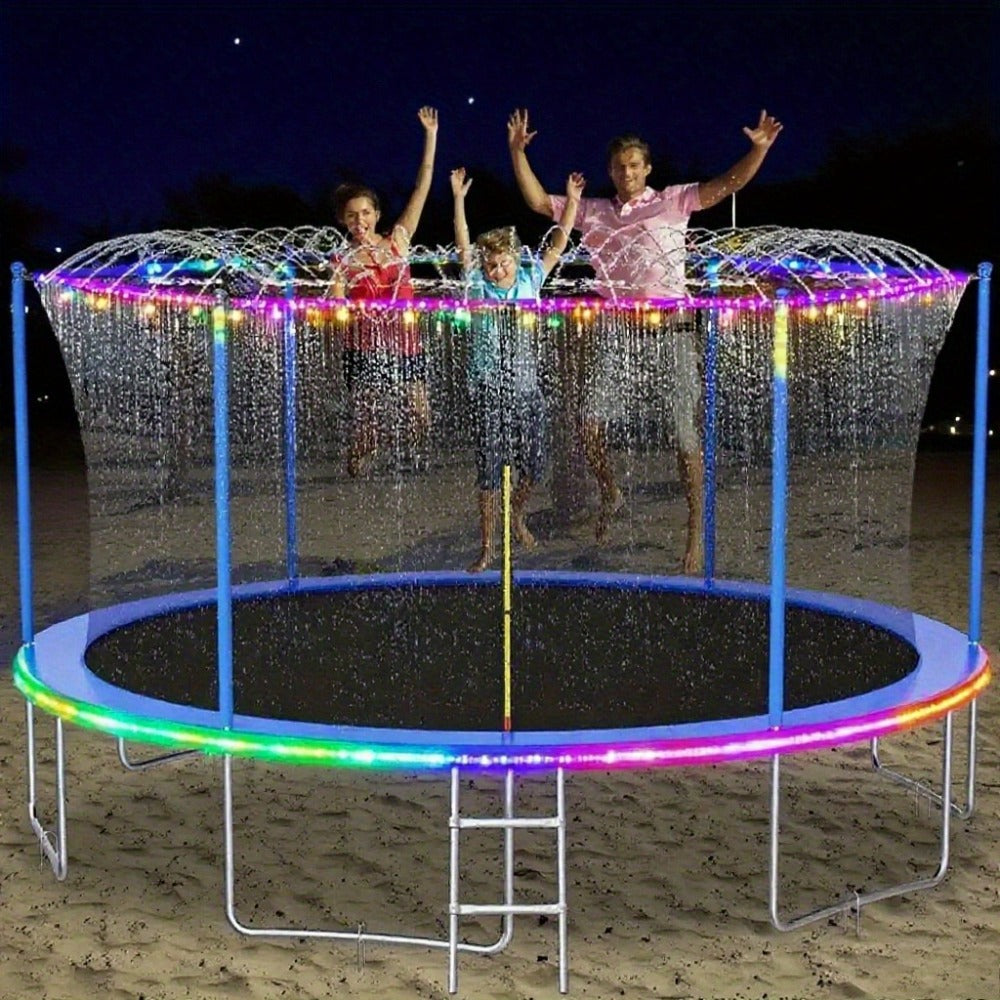 Solar Trampoline Rope Lights with Separate Panel, 50 or 100 LEDs and Multicolor, White or Blue Options — image 1