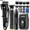 Mens Grooming Kit with Nose Hair Trimmer Electric Shaver WEEME 826 USB Rechargeable LCD Display – Complete Shaving Trimming S