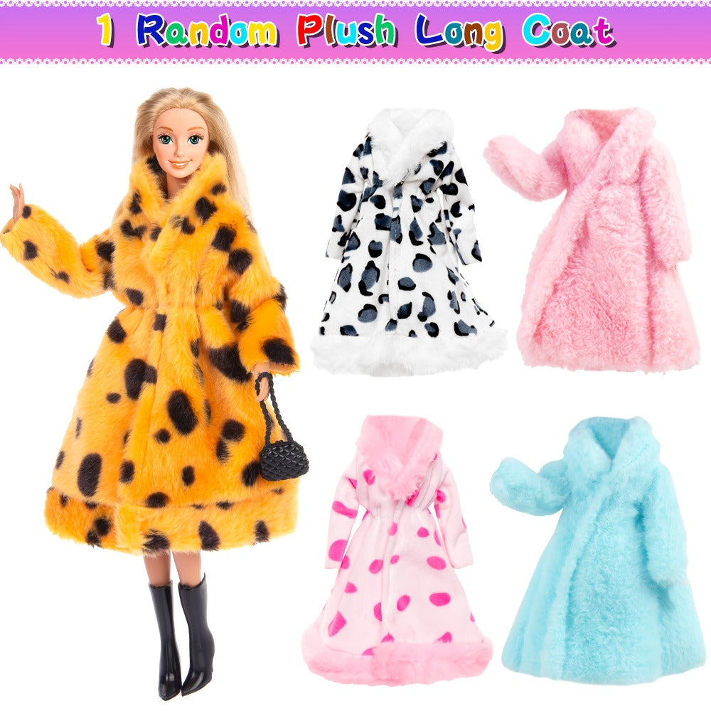 50-Piece Doll Clothes and Accessories Set for 11.5-Inch Fashion Dolls with Mixed Outfits, Shoes and Small Pieces — image 3