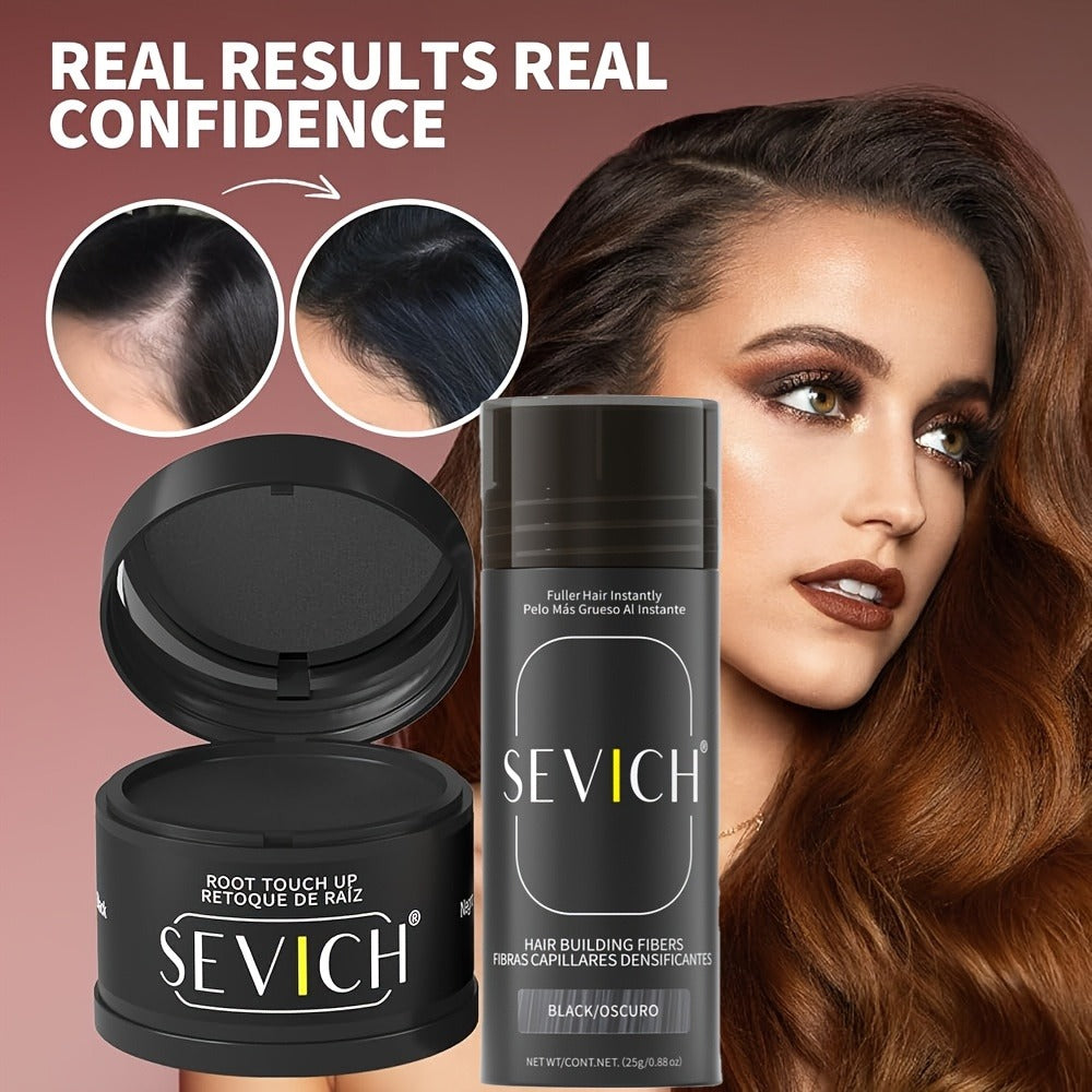 Thinning Hair Root Coverage Powder with Brush, Instant Hairline Concealer Natural Shadow Effect — image 1