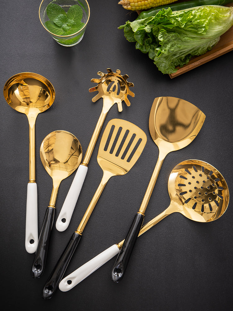 Nordic Stainless Steel Kitchen Utensils Spatula Ceramic Handle