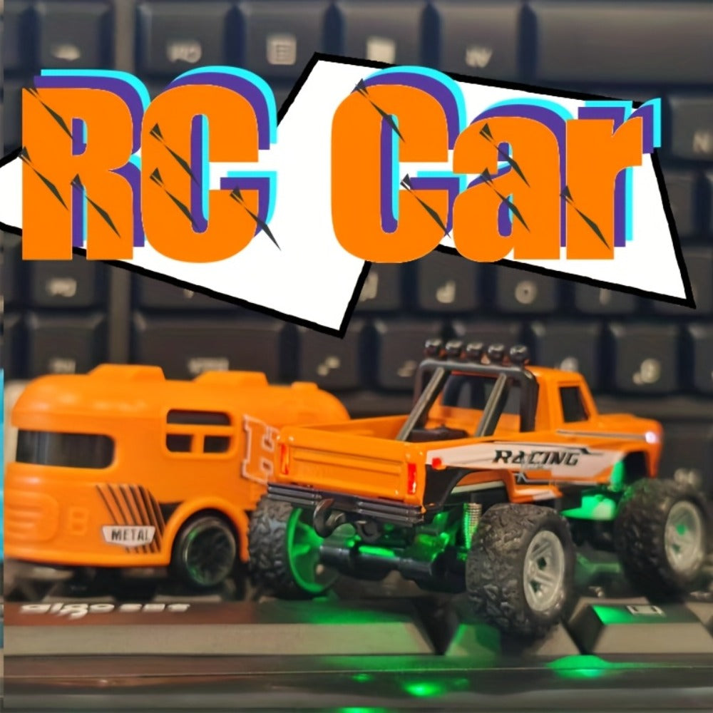 Mini Remote Control Pickup Truck with Detachable Trailer, Five Color Options and Spring Suspension — image 7