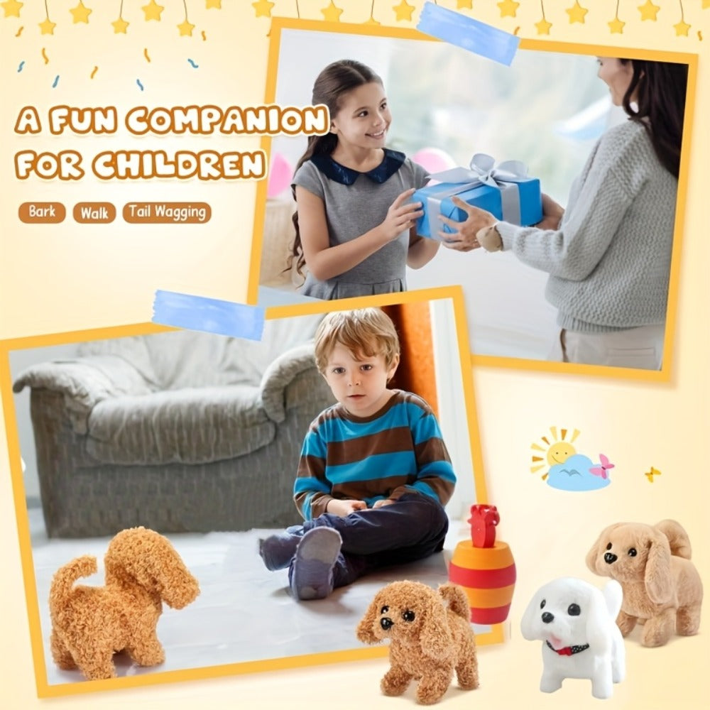 Electronic Plush Puppy Toy in Teddy Brown with Walking, Barking, Hip-Twist and Tail-Wagging Movements — image 7