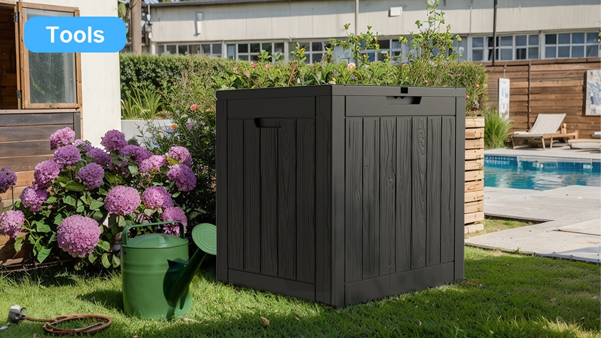 Deck Box Resin Heavy Duty 230LB Lockable | Patio Garden Pool Garage — image 11