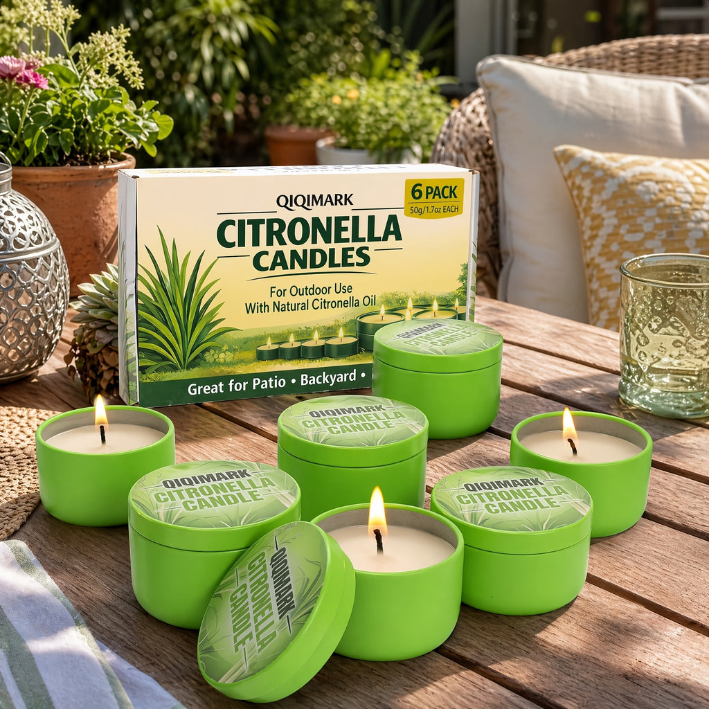 Citronella Candles Outdoor 6 Pack - 1.7 Oz Each, Burn Time, Infused with Citronella Essential Oil for Patio — image 1
