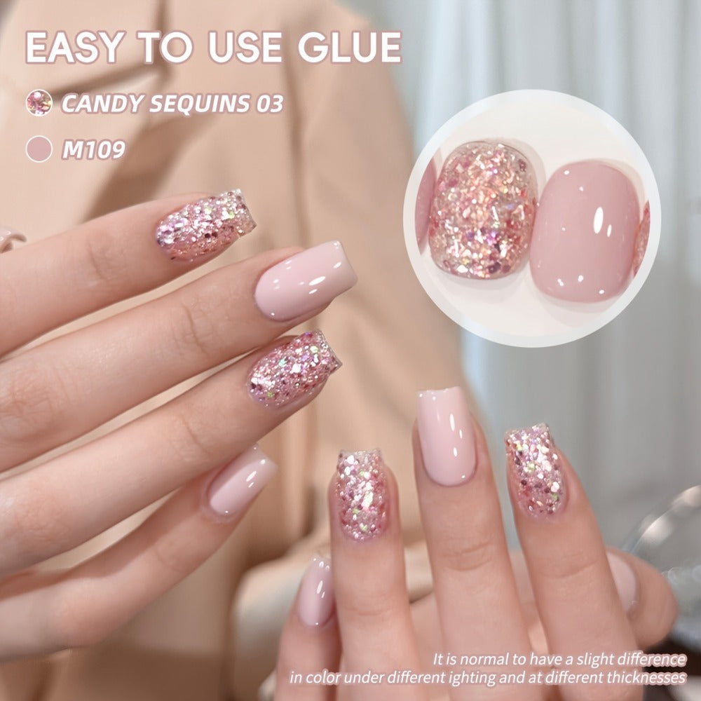 Gel Nail Polish 2-Piece 15ml Magnetic Glitter Set with Candy 03 and Shade 109 Frame Bottles — image 3