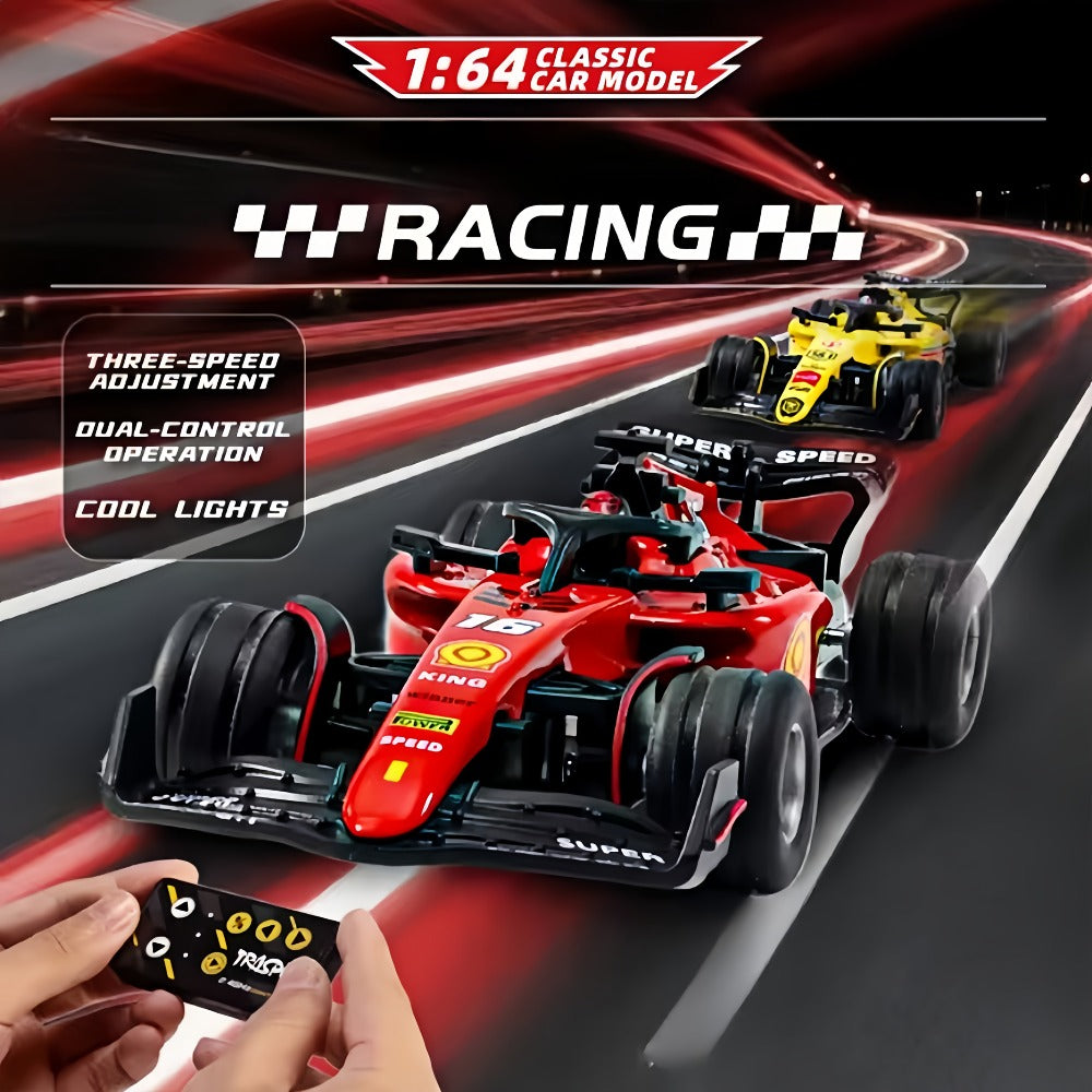 Mini RC Racing Car 1:64 Scale 2.4G Alloy Die-Cast 4WD Drift Toy Car with Lights & Adjustable Speed — image 2