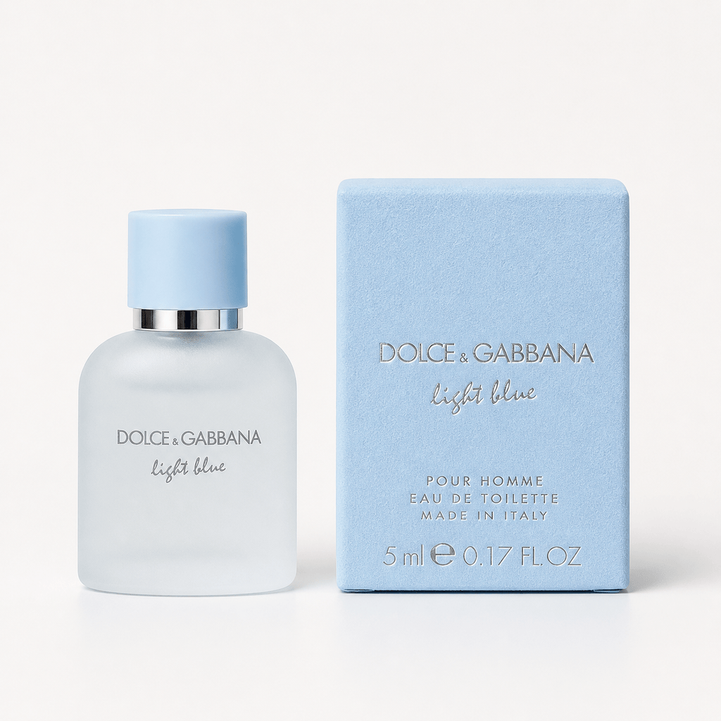 Eau de Toilette Dolce & Gabbana Light Blue Pour Homme 5ml Mini Bottle with Blue Cap and Box — image 2