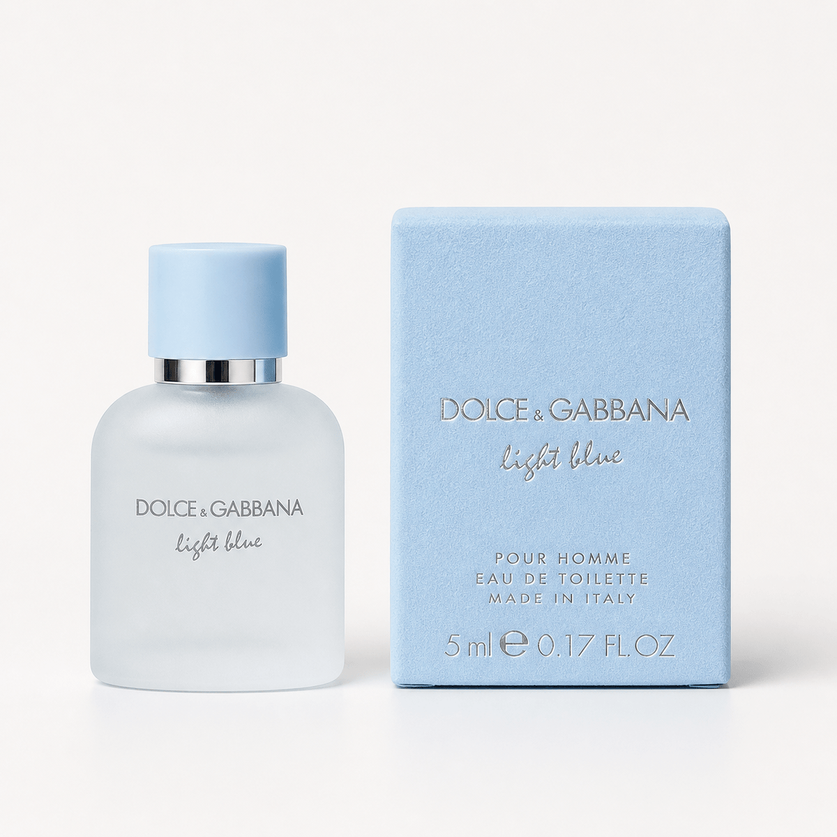 Eau de Toilette Dolce & Gabbana Light Blue Pour Homme 5ml Mini Bottle with Blue Cap and Box — image 2