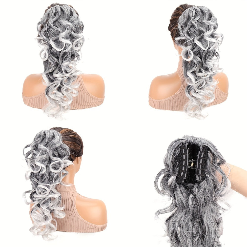 Hair Extensions Kinky-Curly 16-Inch Synthetic Ponytail with Claw Clip and Seven Color Options — image 3