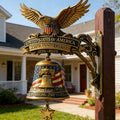 Patriotic Eagle Wind Chime – Vintage Metal Doorbell for Porch & Garden 250th Anniversary — image 1