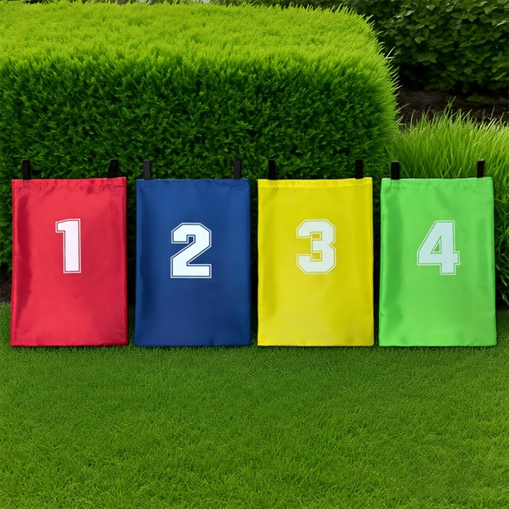 Four Numbered Sack Race Bags in Red, Blue, Yellow and Green with 65 x 46cm Pictured Size for Lawns — image 8