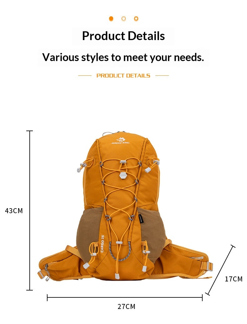Outdoor Zippered Foldable High-Capacity Hiking Backpack
