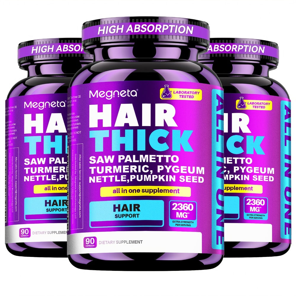 Hair Loss Supplement for Women 90 Capsules, Biotin, Collagen, Keratin, Saw Palmetto & Curcumin Multivitamin Formula for Hair 