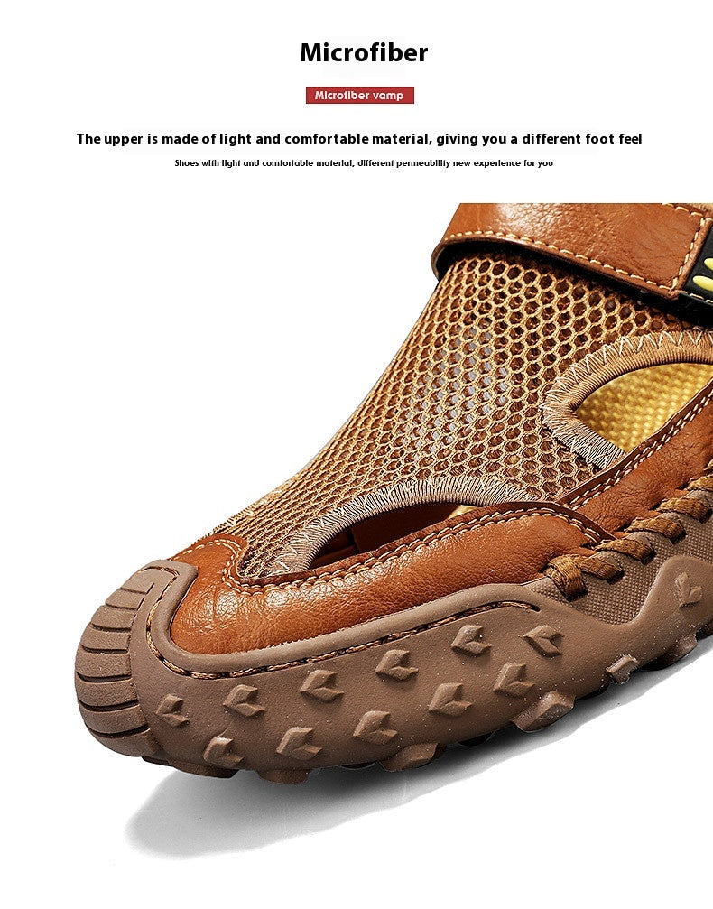 Summer Outdoor Casual Hollow Mesh Surface Breathable Men's Sandals