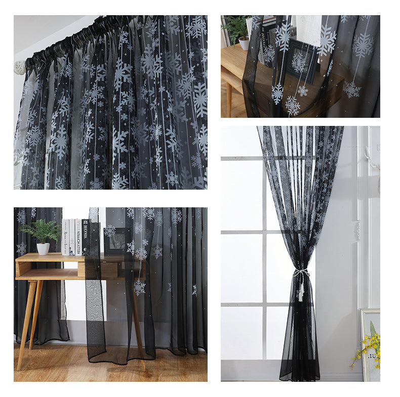 Snowflake Transparent Printing Ebay Amazon Finished Window Screen Zero