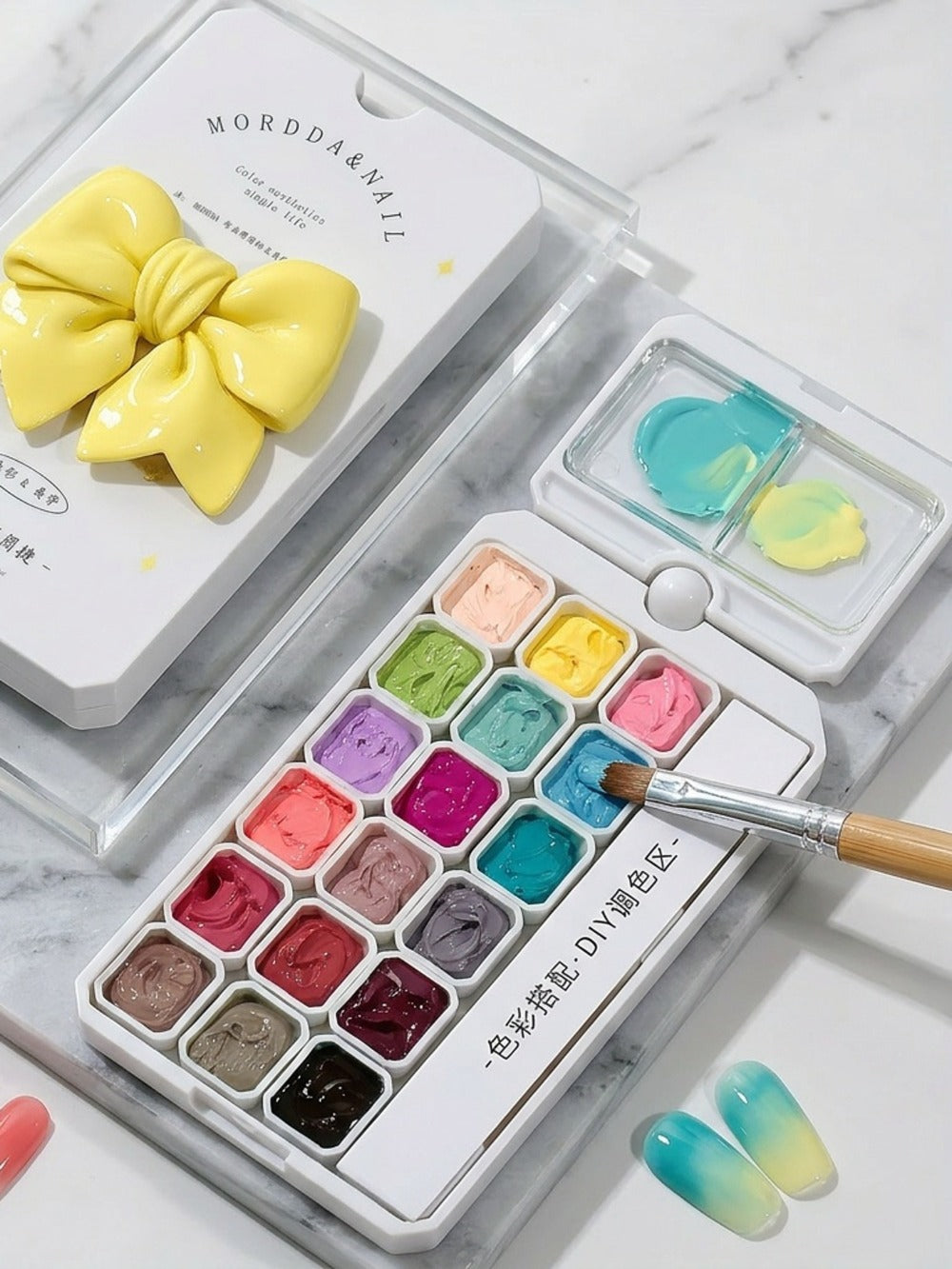 Gel Nail Polish Set with MORDDA Label, 18 Cloud Souffle Patting Colors in Autumn Winter Palette — image 6