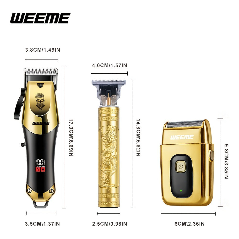 Hair Clipper WEEME Dragon and Phoenix Two-Tool Set with USB-C Charging, Four Guide Combs and Three Finishes — image 4