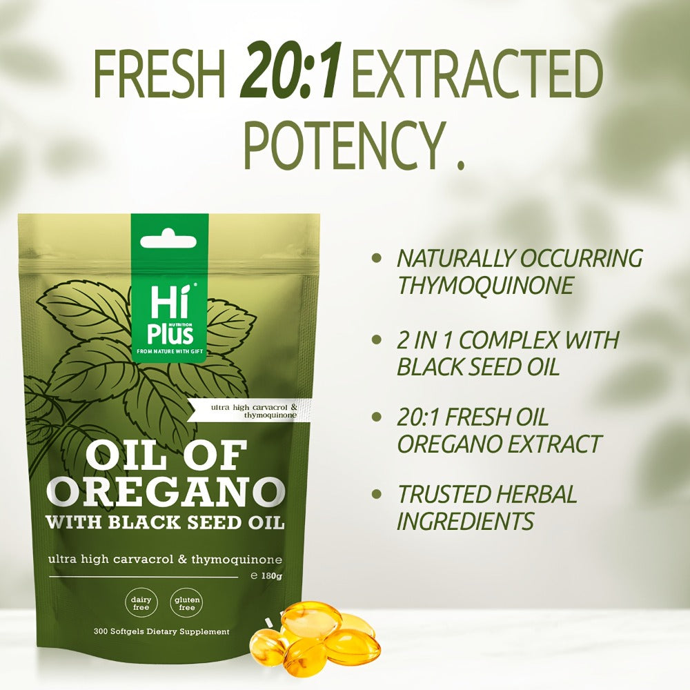 Oregano Oil Black Seed Oil Softgels 2-in-1 Immune Support, 4x Strength Carvacrol 200mg Thymoquinone — image 3